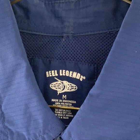REEL LEGEND NAVY BLUE FISHING SHIRT M - Picture 3 of 6